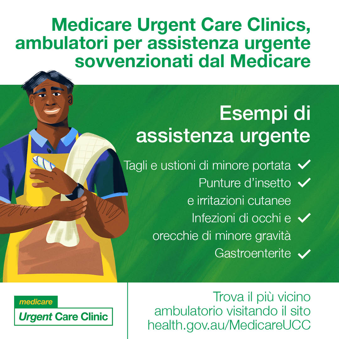 Examples of urgent care – Social tile (Italian)