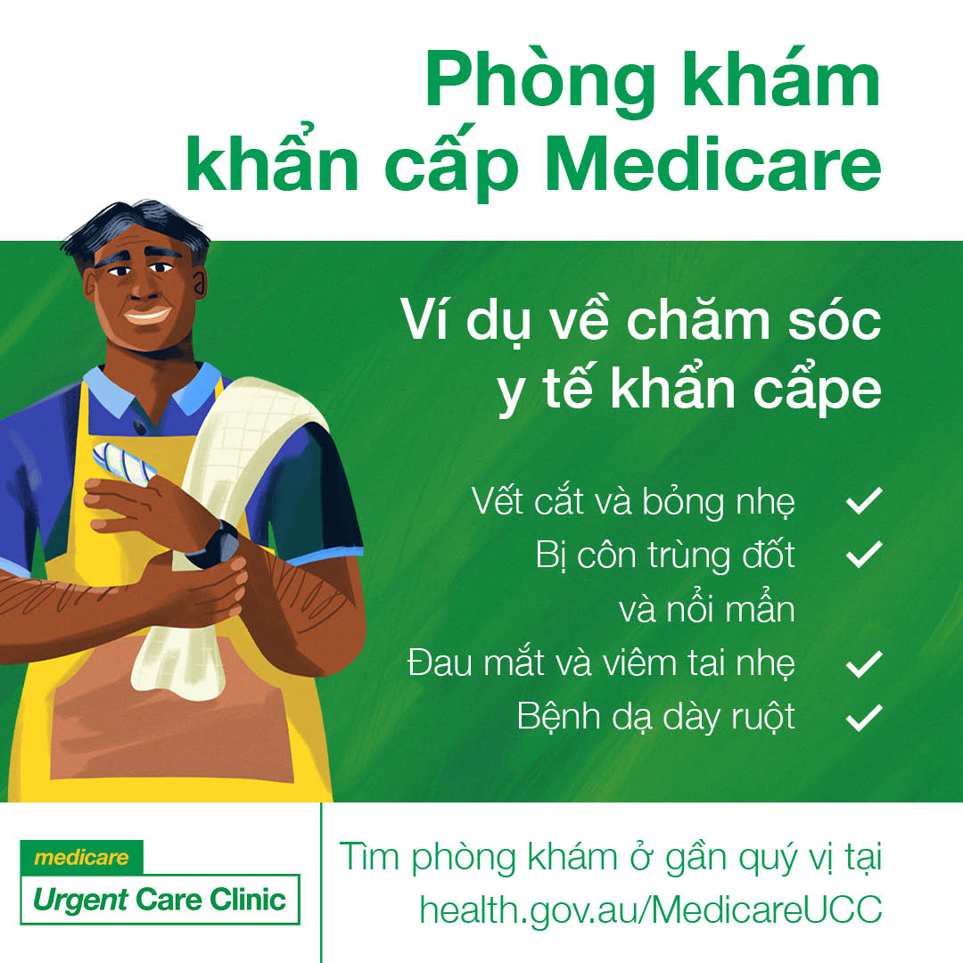 Examples of urgent care – Social tile (Vietnamese)