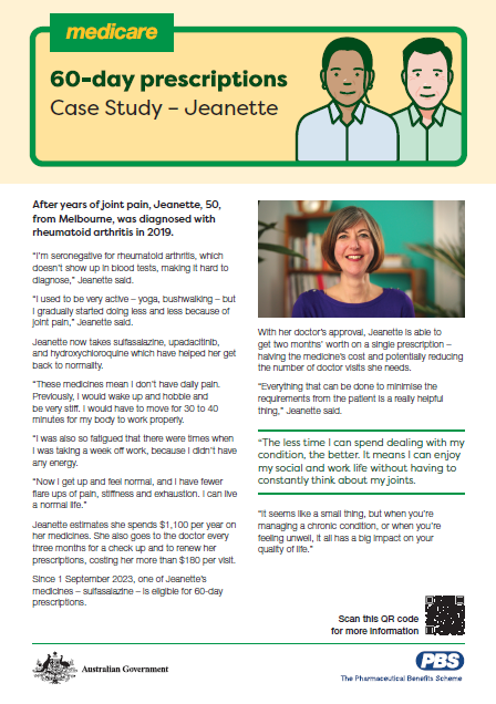 60-day prescriptions – Case Study – Jeanette