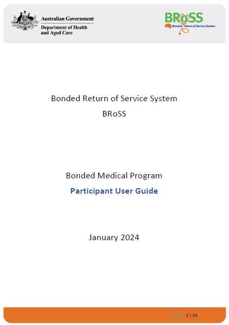 BRoSS Participant user guide cover page