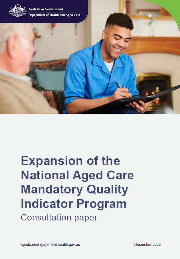Cover image for Expansion of the National Aged Care Mandatory Quality Indicator Program consultation paper 