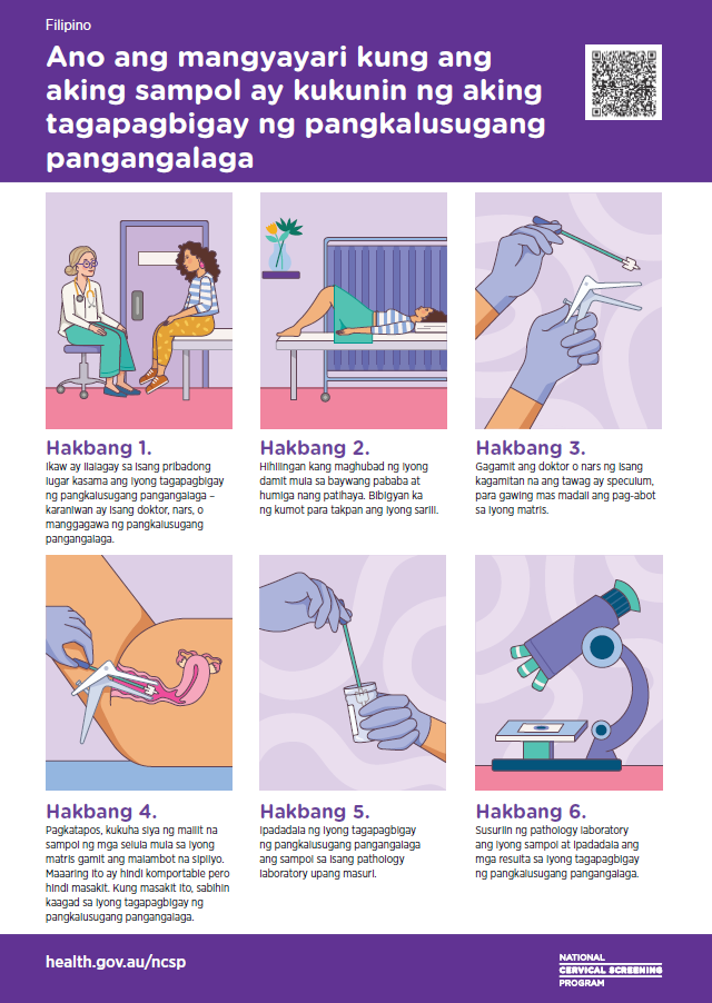 National Cervical Screening Program – Ano ang mangyayari kapag ang aking healthcare provider ang kukuha ng aking sample