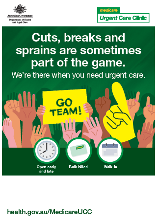 Poster – Cuts, breaks and sprains are sometimes part of the game