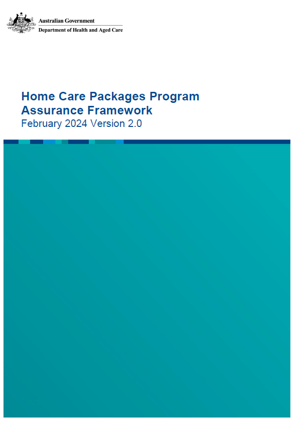 Cover page Home Care Packages Program Assurance Framework (February 2024)