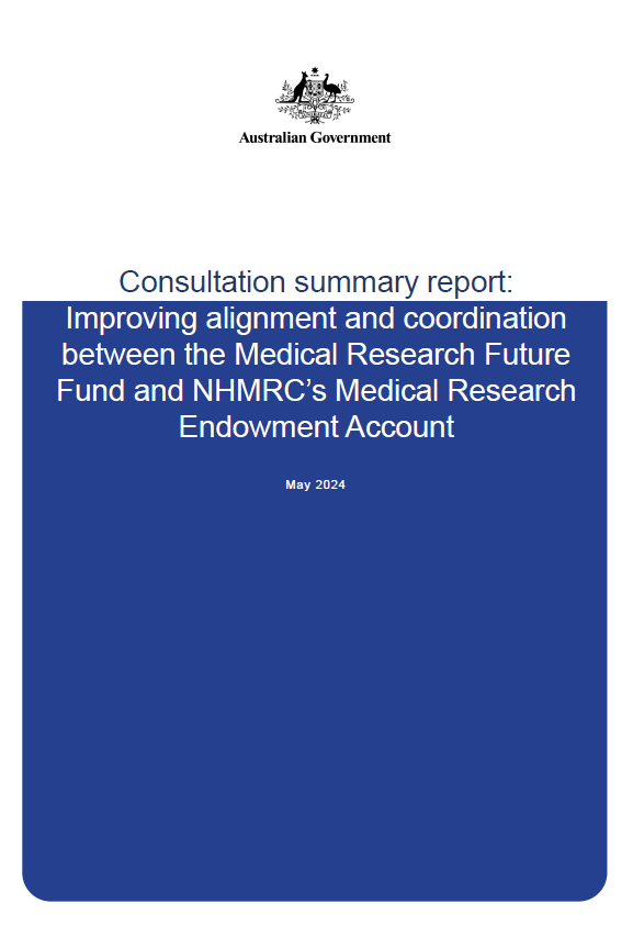 Cover page for the Consultation summary report