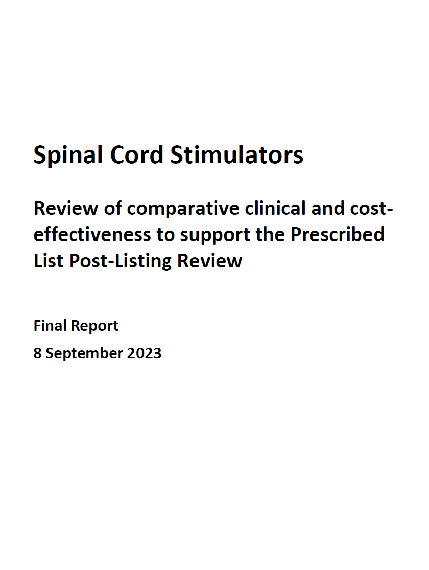 Spinal cord stimulators cover page