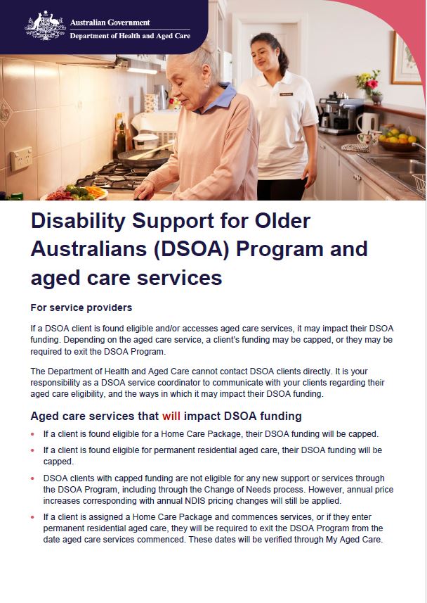 dsoa - providers fact sheet cover image
