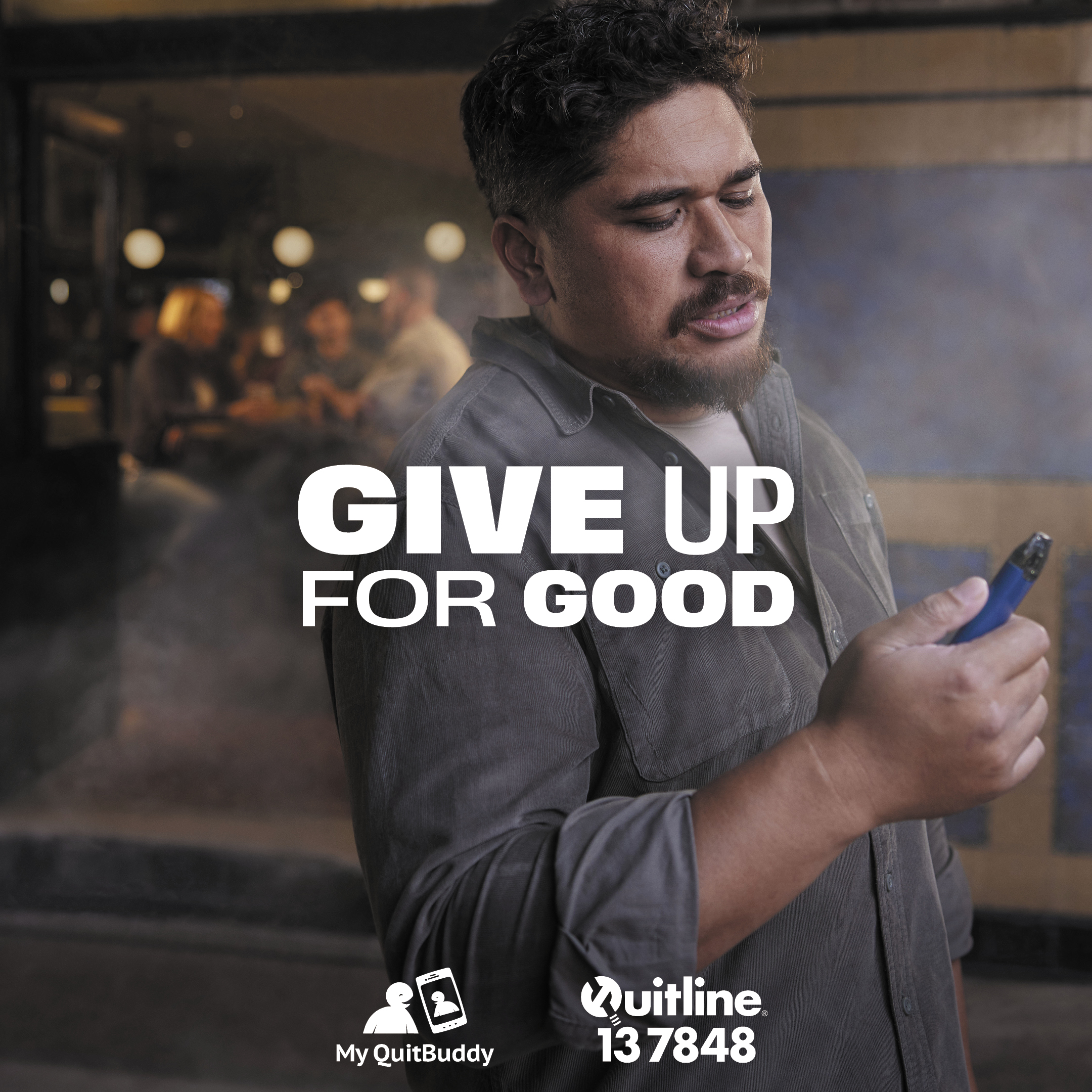 Man looking at a vape