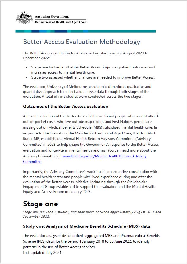 better access evaluation methodology cover image