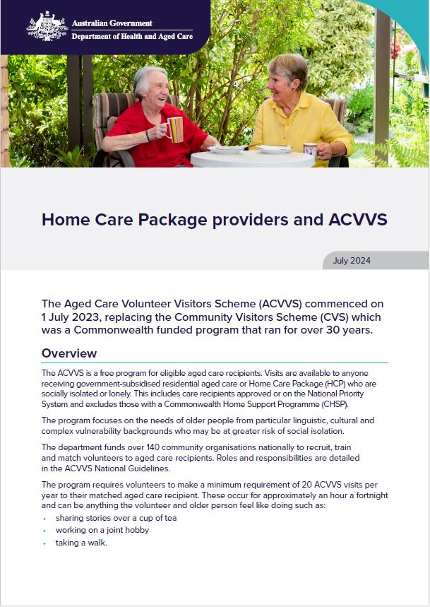 home care factsheet cover image