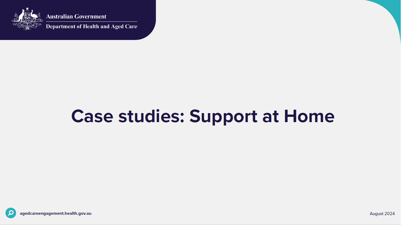 Case studies – Support at Home