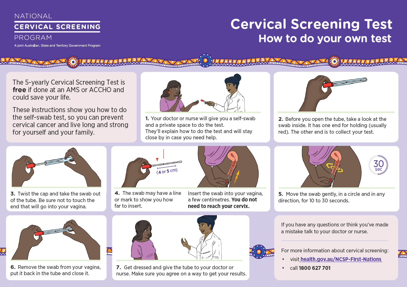 Cover image of the How to collect your own sample (for Aboriginal and Torres Strait Islander women)