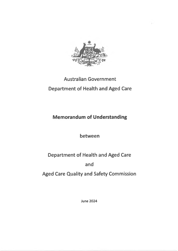 Memorandum of Understanding document 