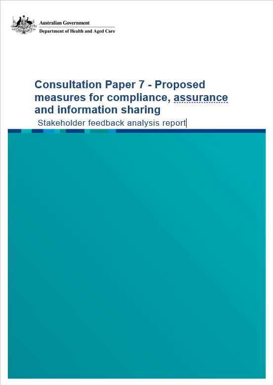 Consultation Paper 7 - Proposed measures for compliance, assurance and information sharing