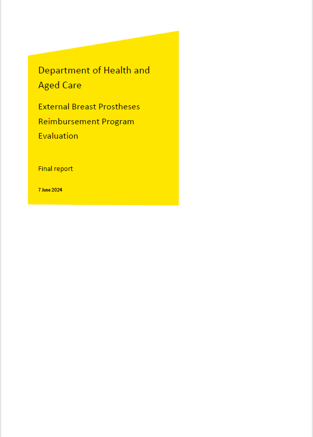 External Breast Prostheses Reimbursement Program Evaluation June 2024