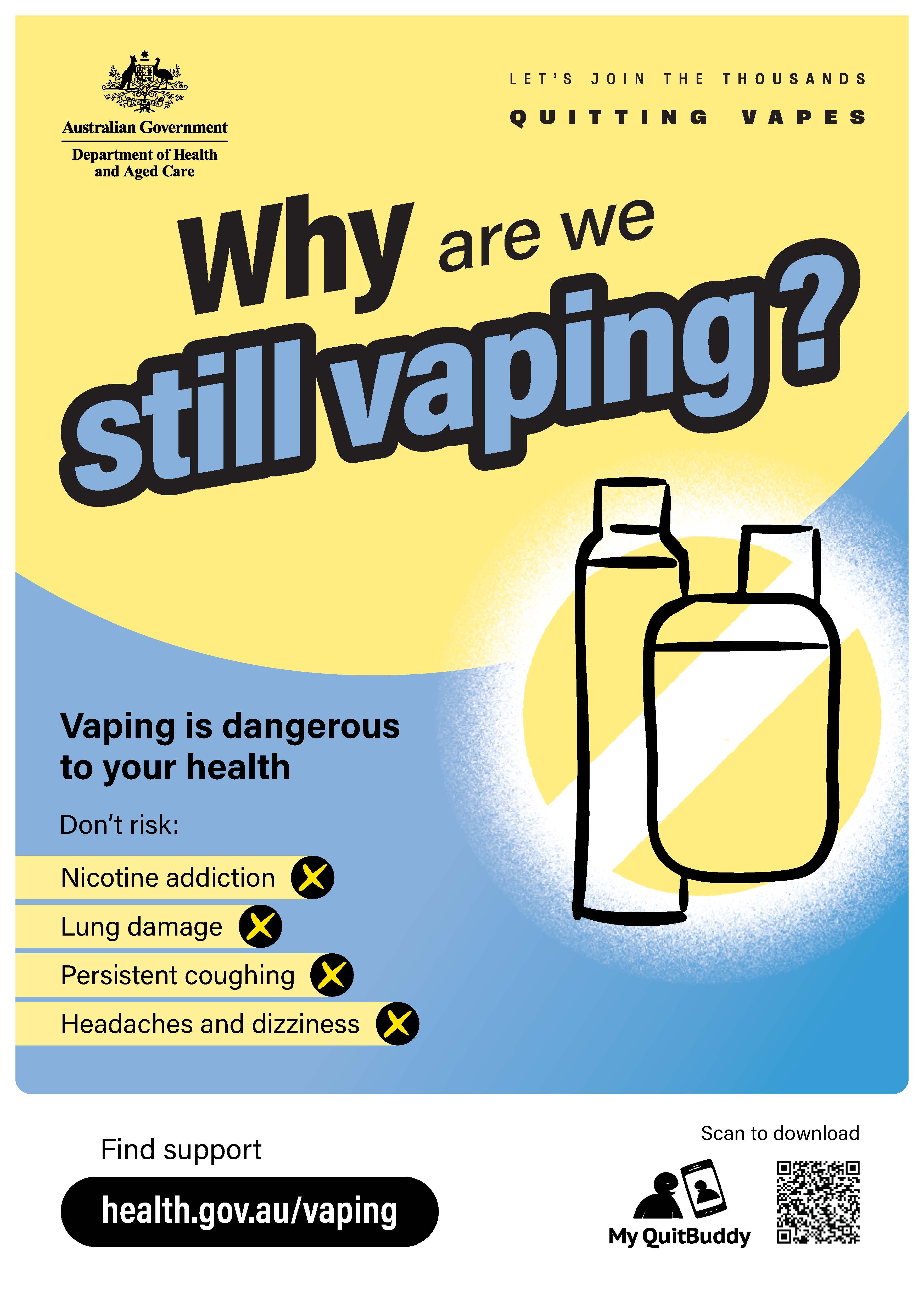 Image of the Community poster – Why are we still vaping?