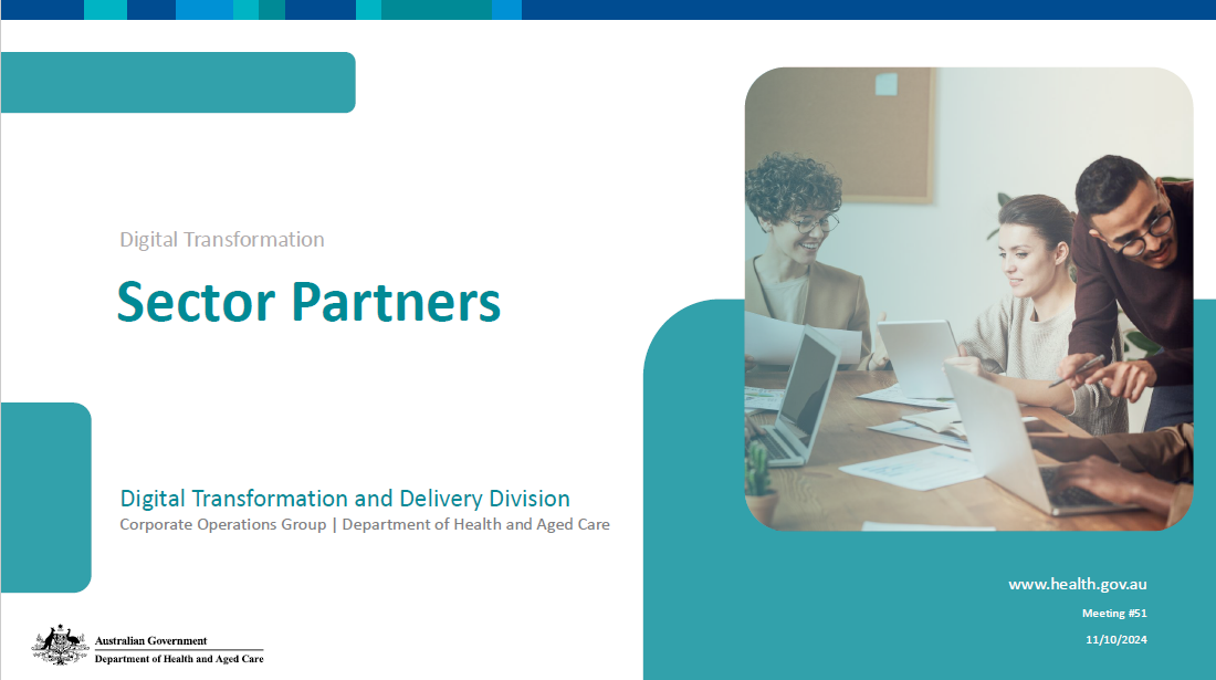 Digital Transformation Sector Partners slide presentation – 11 October 2024
