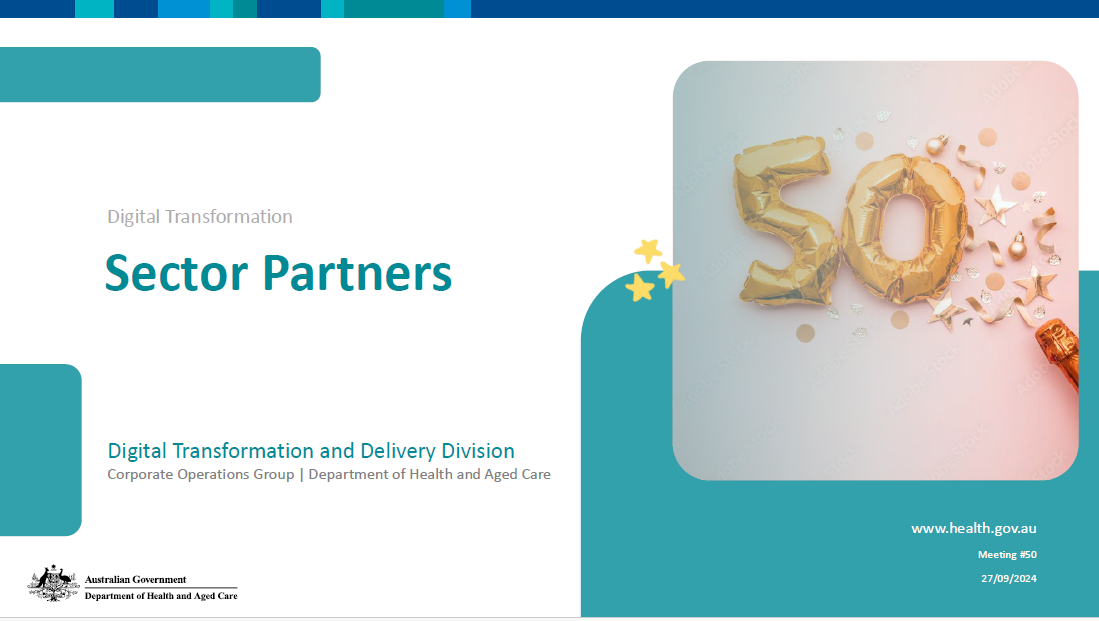 Digital Transformation Sector Partners slide presentation – 27 September 2024