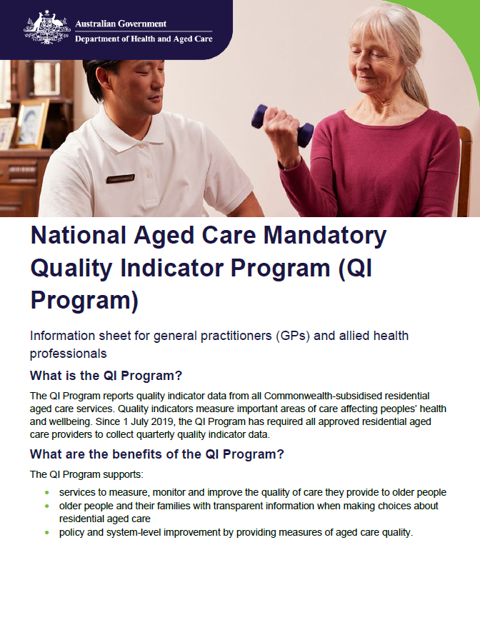 Cover page for the Fact Sheet for GPs and Allied Health Professionals