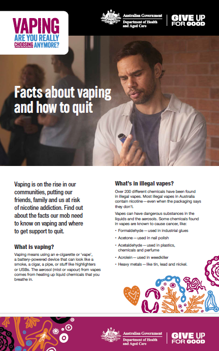Cover image for the Facts about smoking and how to quit fact sheet