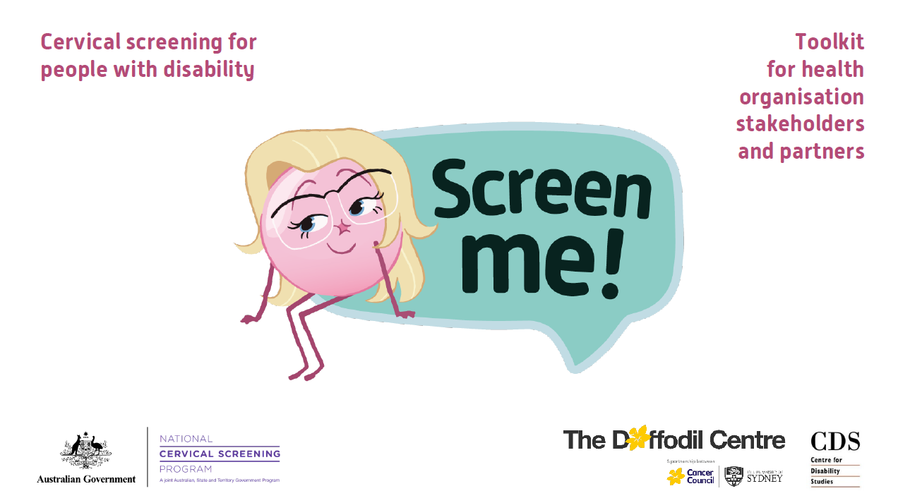 Cover page for the Screen Me stakeholder toolkit for health organisations