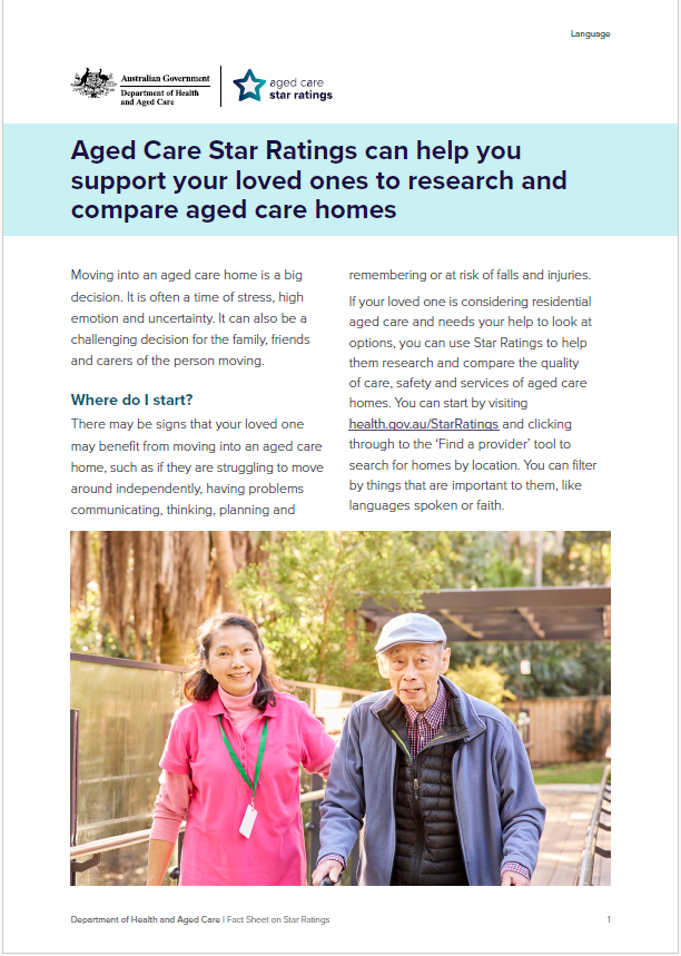 Factsheet for older Australians 