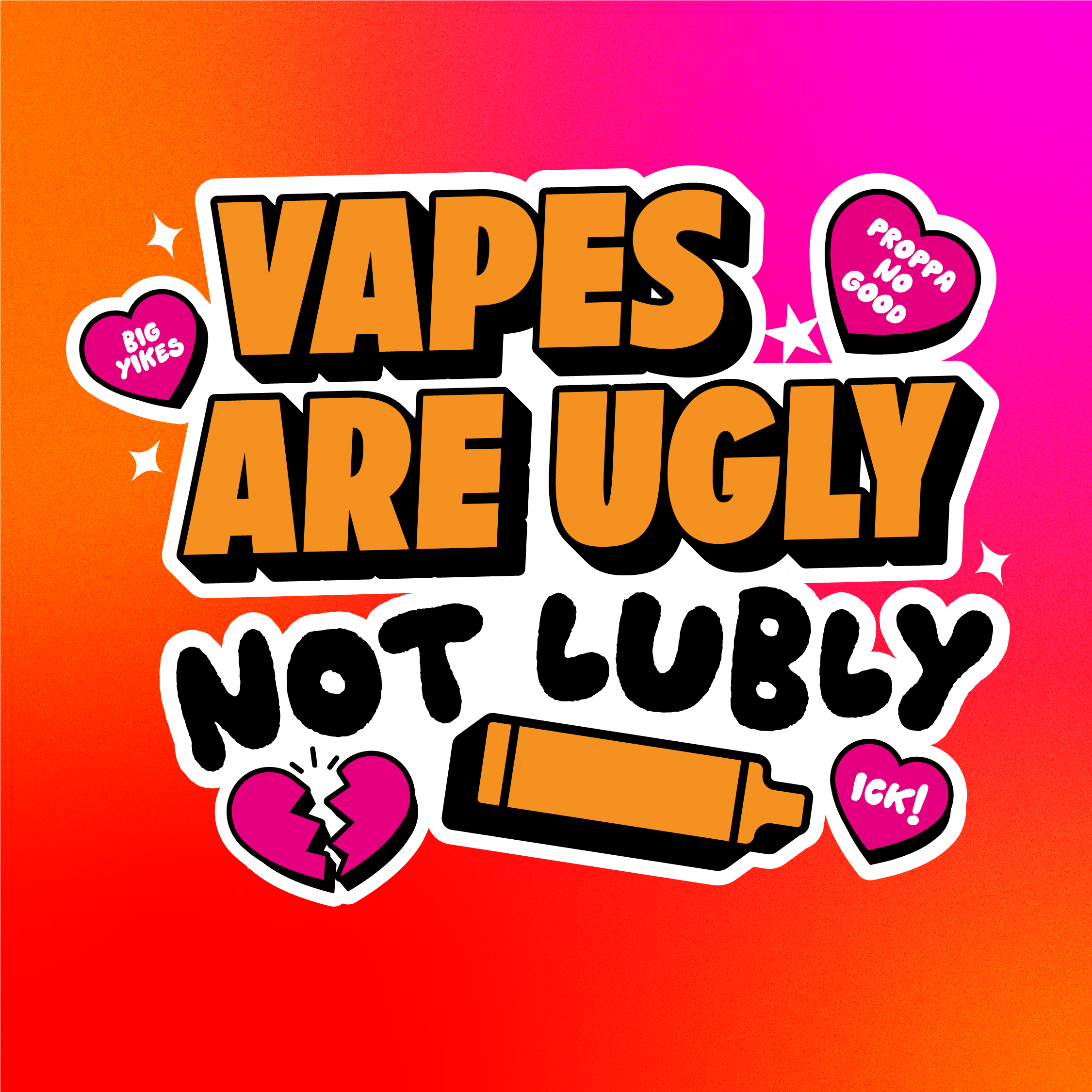 Vapes are ugly, not lubly – First Nations social media tile