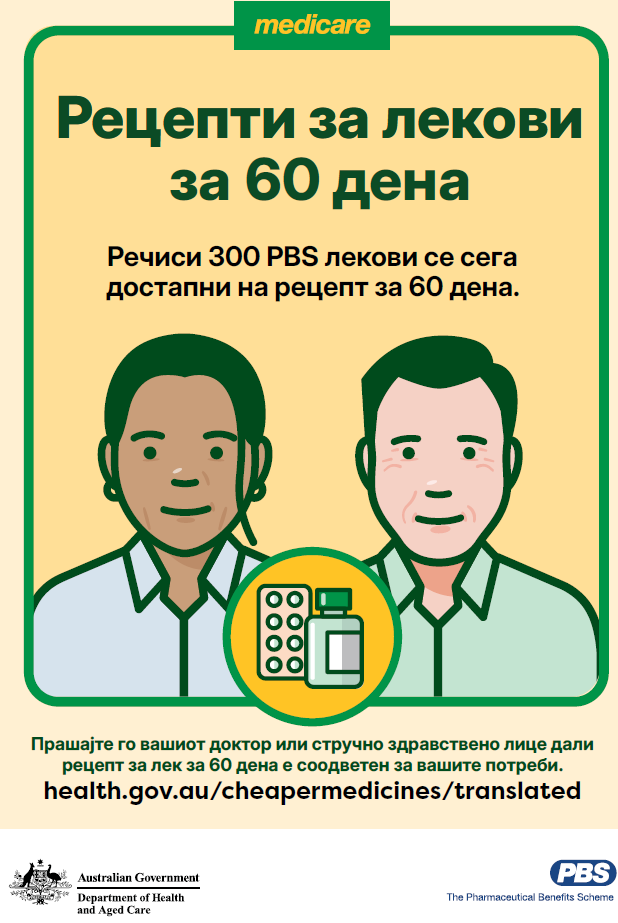 Постер за рецепти за лекови за 60 дена 