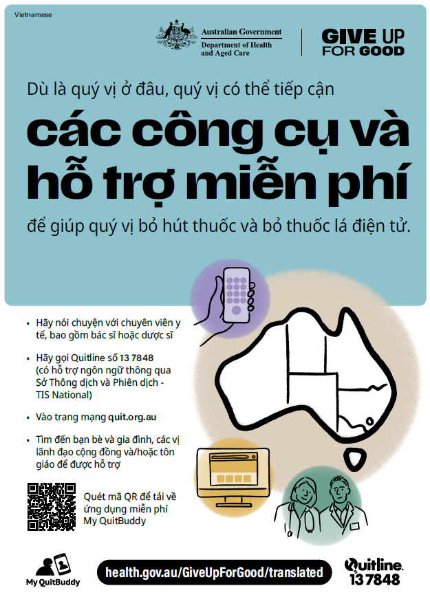 Cover page for Free tools and support in Vietnamese