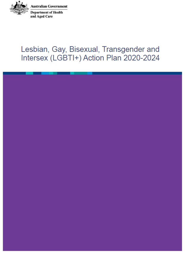 Cover image for the Lesbian, Gay, Bisexual, Transgender and Intersex Action Plan 2020–24