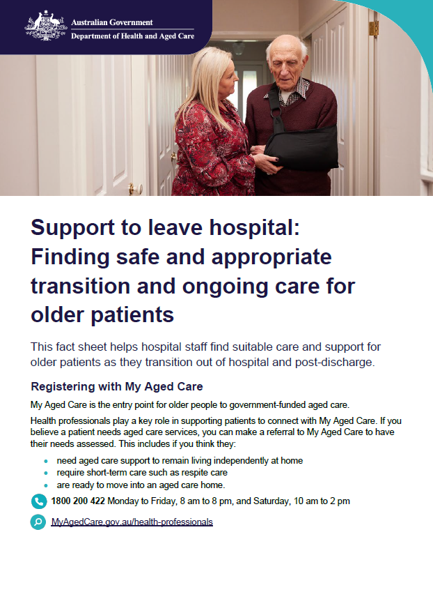 Support to leave hospital fact sheet
