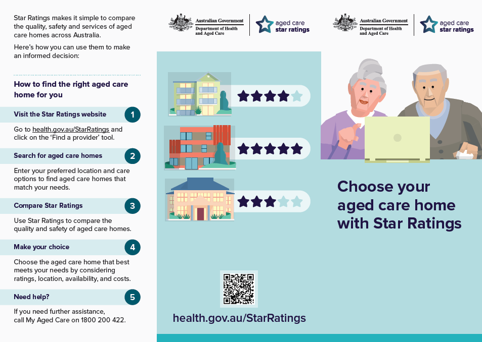Choose your aged care home with Star Ratings – brochure