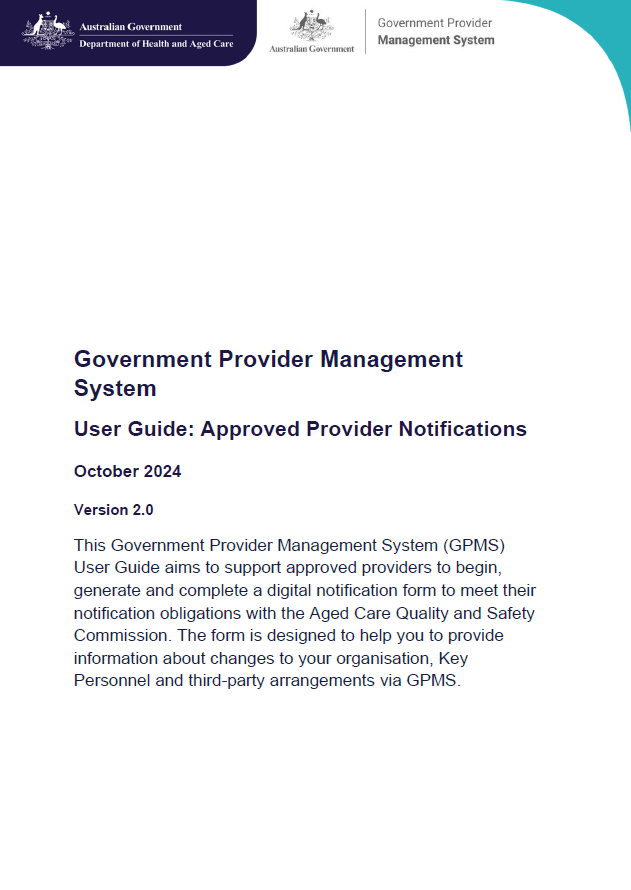 Cover image_GPMS User guide – Approved provider notifications