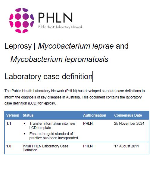 Cover image_Leprosy Laboratory Case Definition LCD