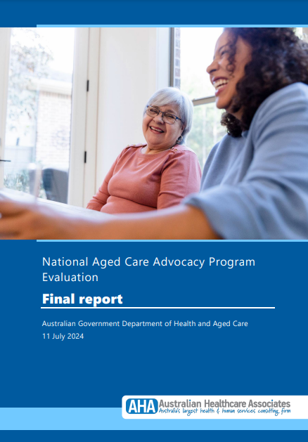 Cover image for the National Aged Care Advocacy Program Evaluation Final report