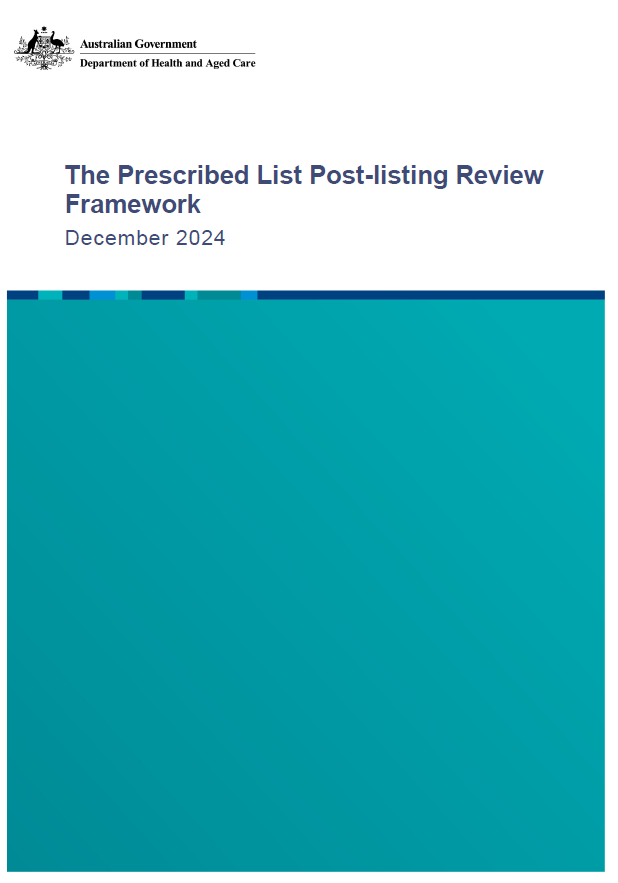 Cover image for the Prescribed List post-listing review framework