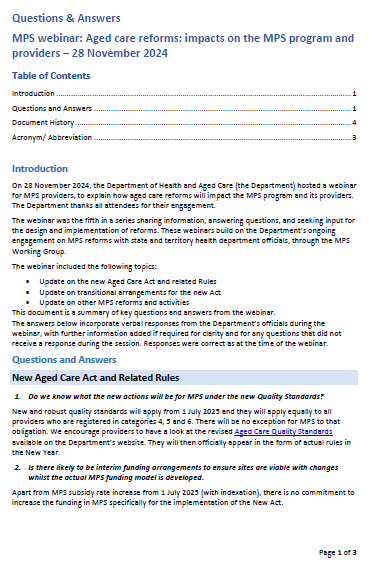 Cover image_Aged care reform webinar Q&A