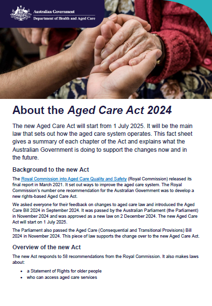 About the Aged Care Bill 2024 v3 (Jan 2025)