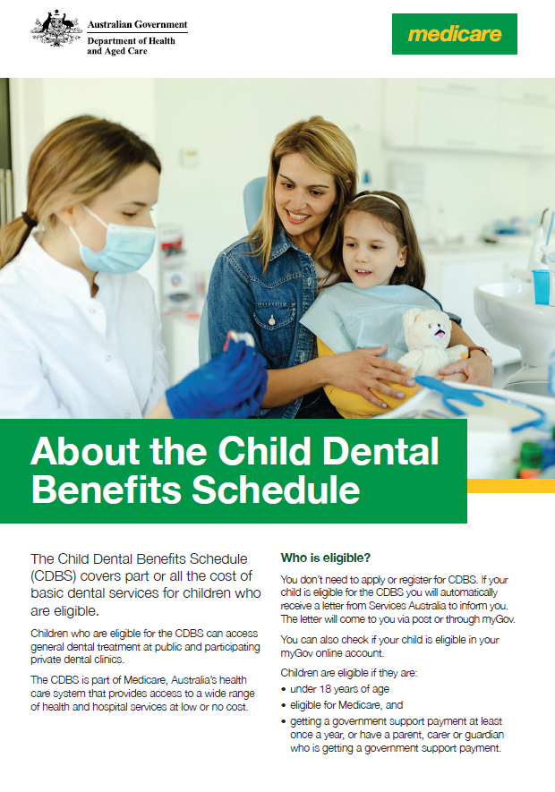About the Child Dental Benefits Schedule – fact sheet