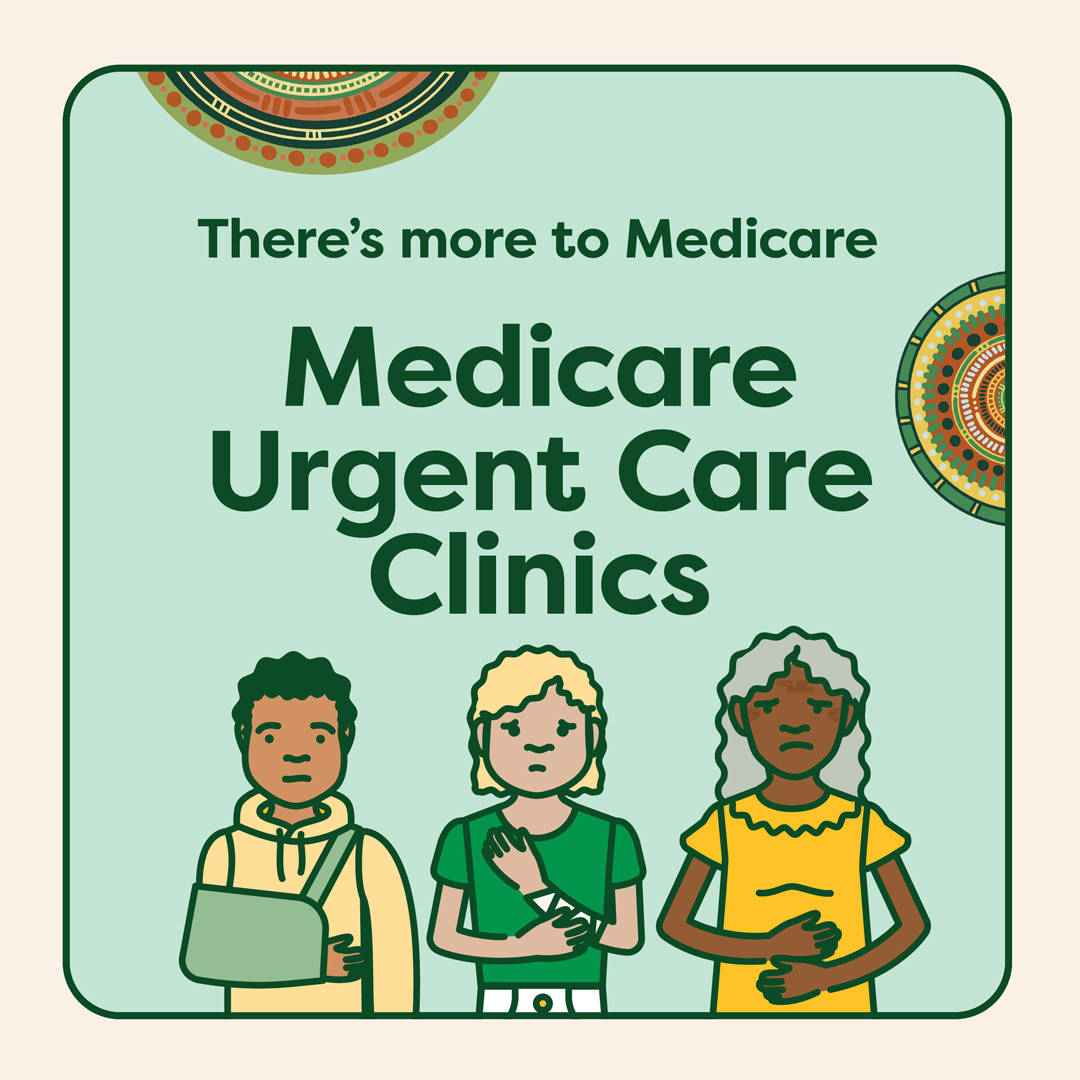 This social media tile is designed to help raise awareness of Medicare Urgent Care Clinics