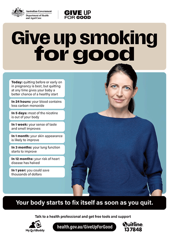 Give up for good female poster