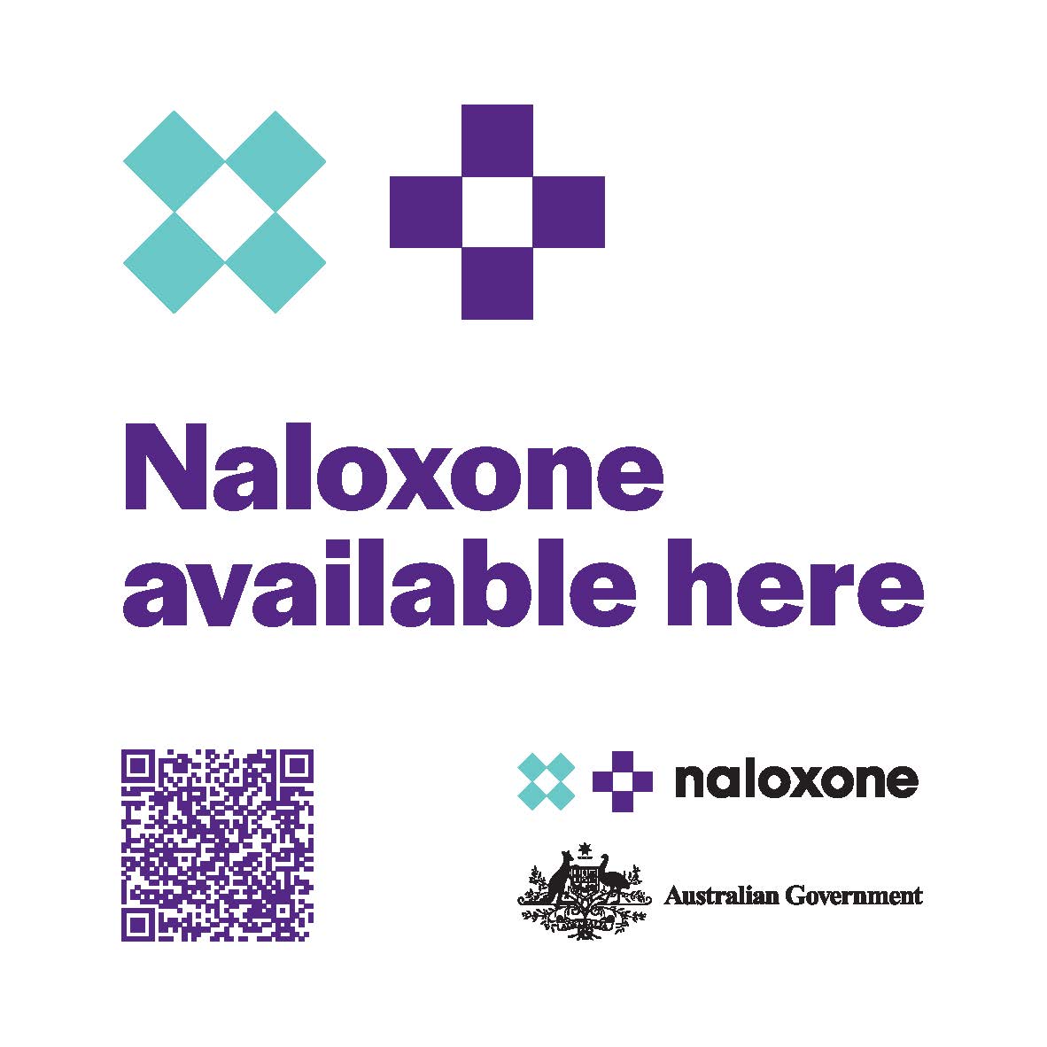 Naloxone Available Here Clear Sticker