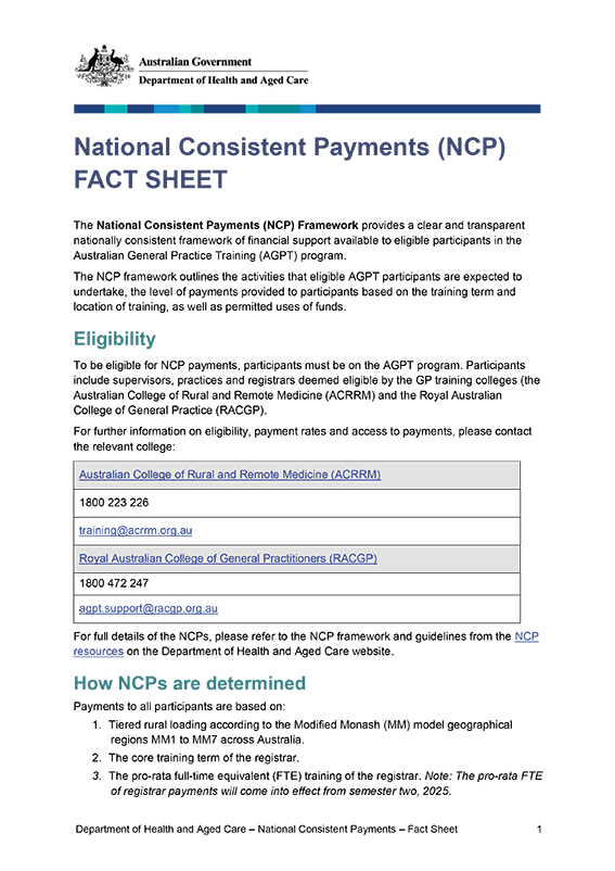 NCP Fact Sheet