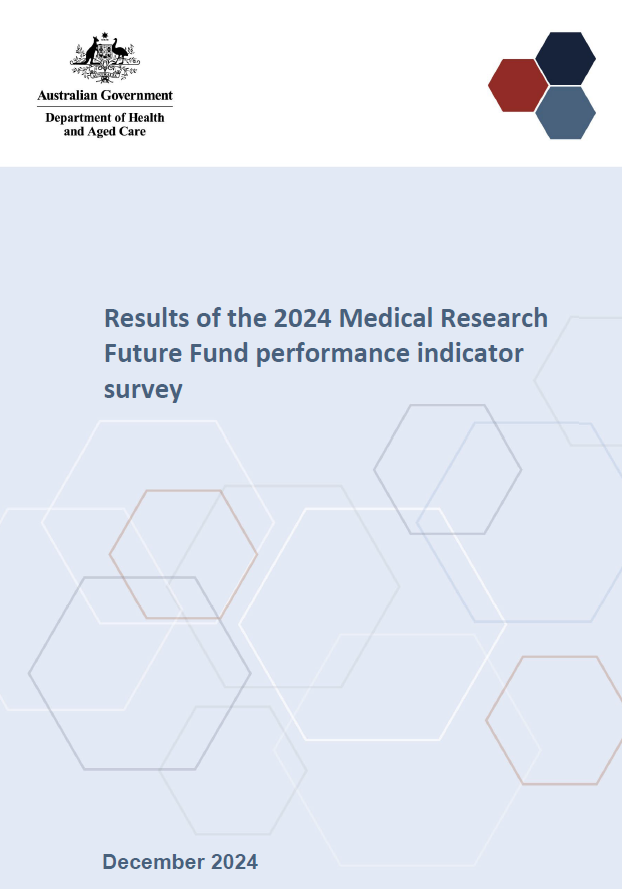 Cover image Results of the Medical Research Future Fund performance indicator survey