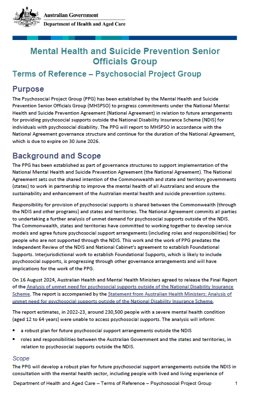 Cover image_Terms of reference – Psychosocial Project Group