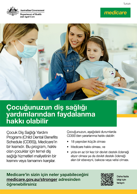 Çocuğunuzun diş sağlığı hizmetlerinden faydalanma hakkı olabilir - poster
