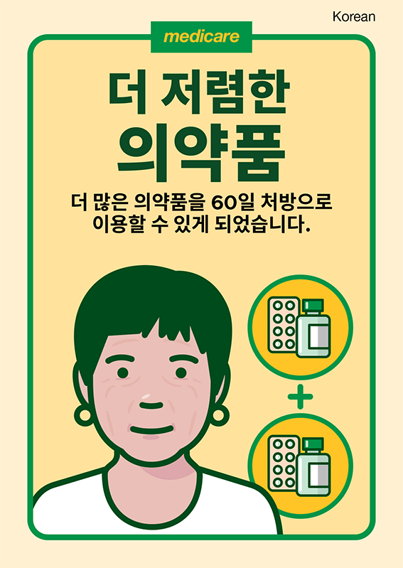 일반의(GP) 클리닉과 기타 의료 현장용 60일 처방전 엽서