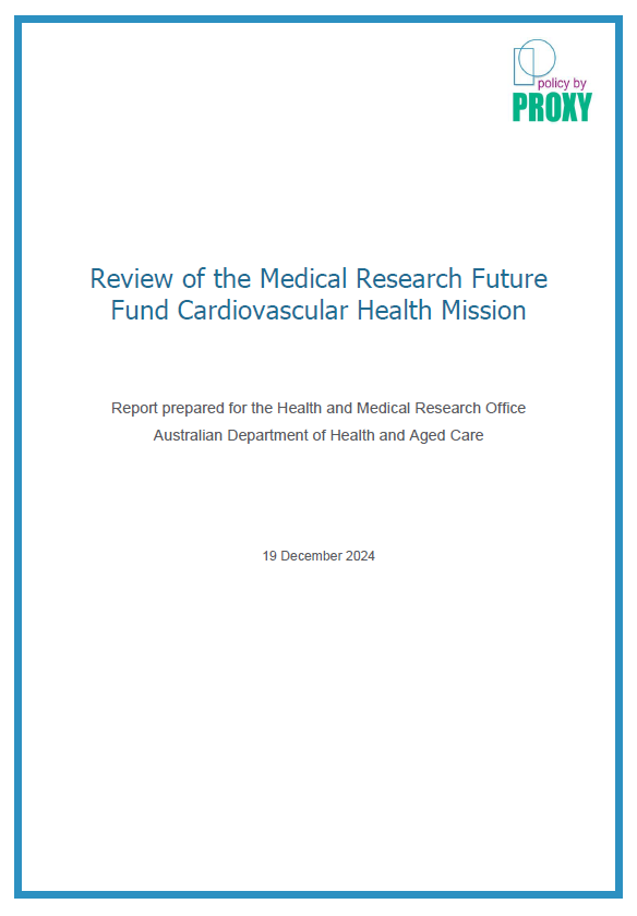 Review of the Medical Research Future Fund Cardiovascular Health Mission