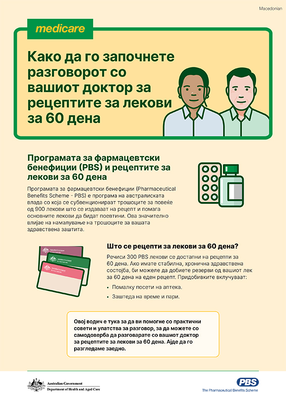 Водич за разговор со потрошувачите за лекови за 60 дена
