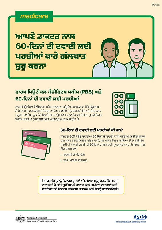 ਖਪਤਕਾਰਾਂ ਲਈ 60-ਦਿਨਾਂ ਦੀ ਦਵਾਈ ਲਈ ਪਰਚੀਆਂ ਬਾਰੇ ਗੱਲਬਾਤ ਗਾਈਡ
